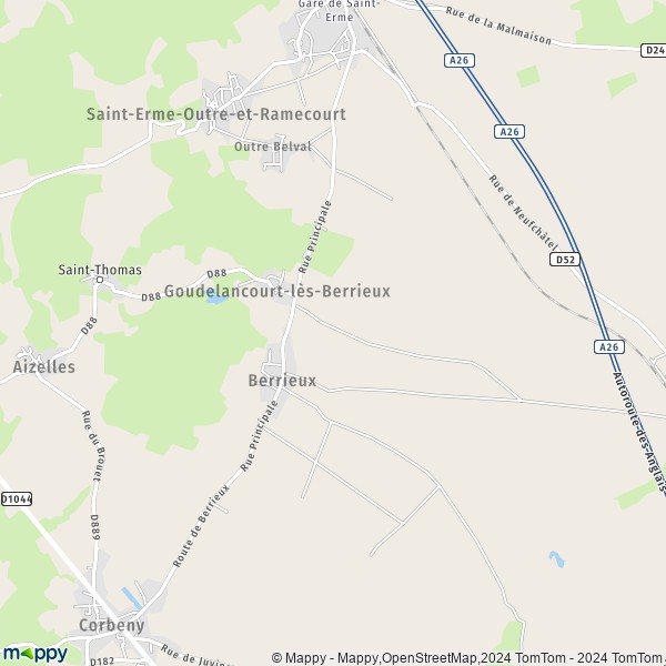 La carte pour la ville de Goudelancourt-lès-Berrieux 02820