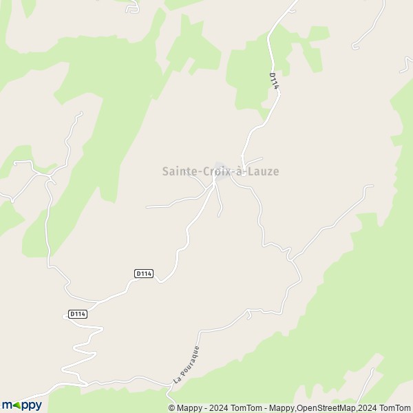 La carte pour la ville de Sainte-Croix-à-Lauze 04110