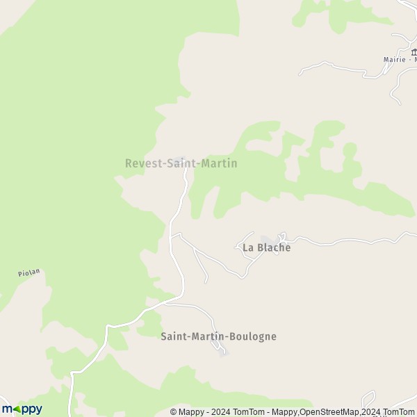La carte pour la ville de Revest-Saint-Martin 04230