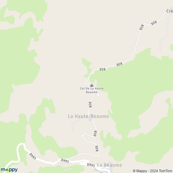 La carte pour la ville de La Haute-Beaume 05140