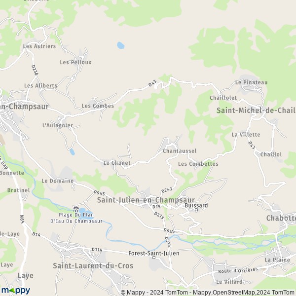 La carte pour la ville de Saint-Julien-en-Champsaur 05500