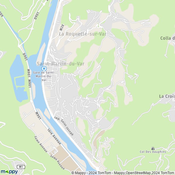 La carte pour la ville de Saint-Martin-du-Var 06670