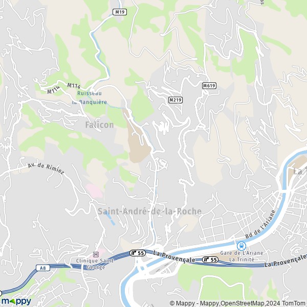 La carte pour la ville de Saint-André-de-la-Roche 06730