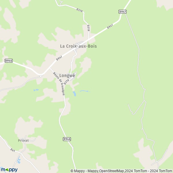La carte pour la ville de Longwé 08400