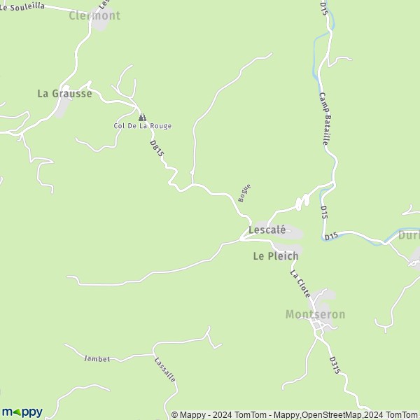 La carte pour la ville de Montseron 09240