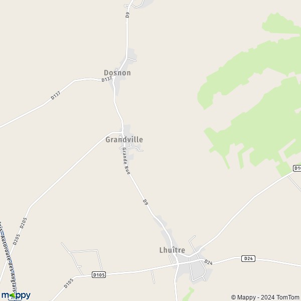 La carte pour la ville de Grandville 10700
