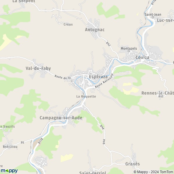 La carte pour la ville de Espéraza 11260
