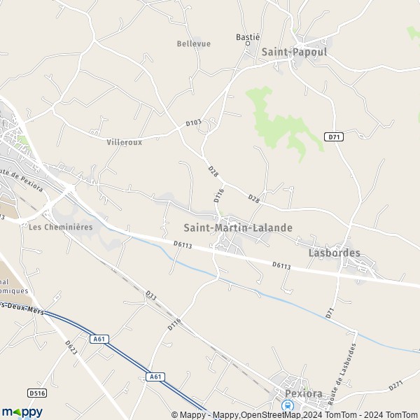 La carte pour la ville de Saint-Martin-Lalande 11400