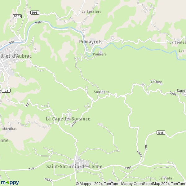 La carte pour la ville de La Capelle-Bonance 12130