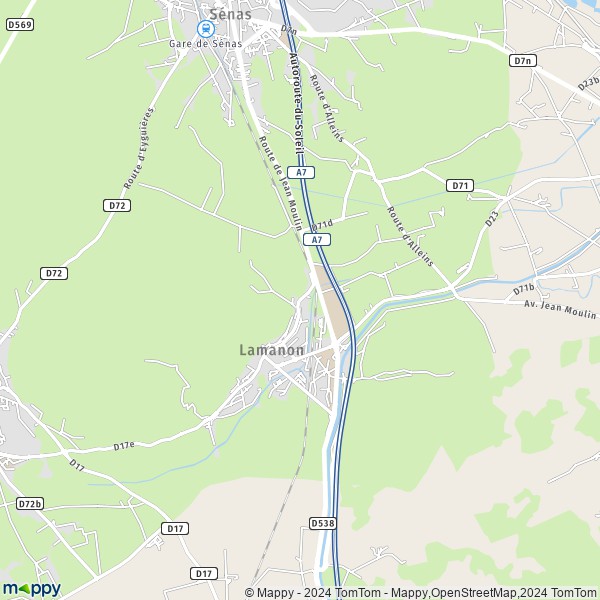 La carte pour la ville de Lamanon 13113