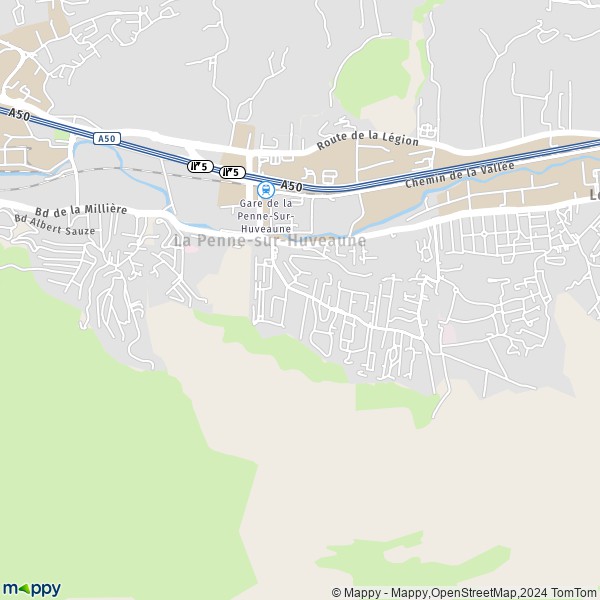La carte pour la ville de La Penne-sur-Huveaune 13821