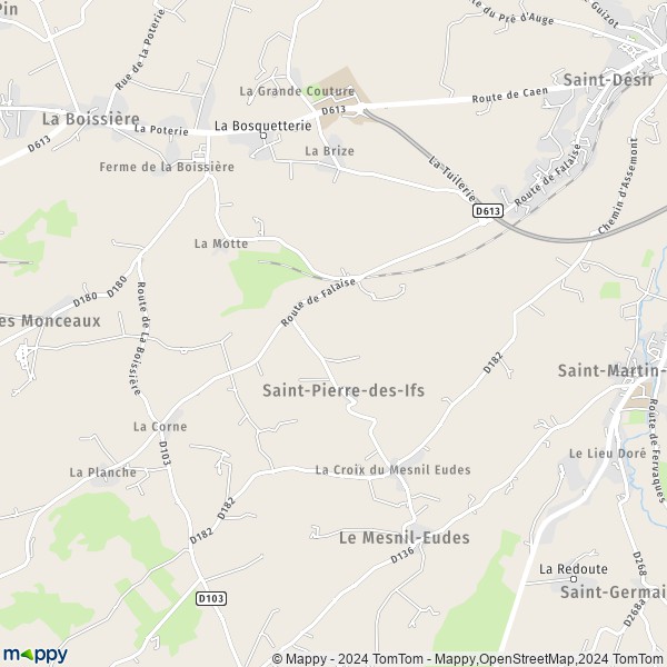 La carte pour la ville de Saint-Pierre-des-Ifs 14100