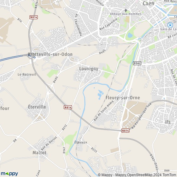 La carte pour la ville de Louvigny 14111
