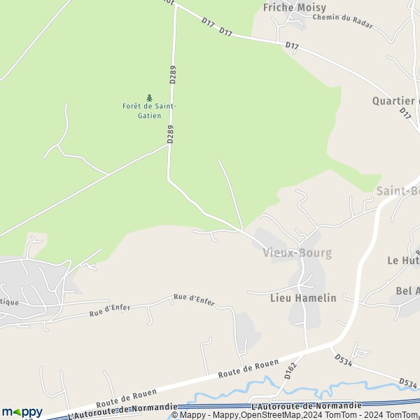 La carte pour la ville de Vieux-Bourg 14130