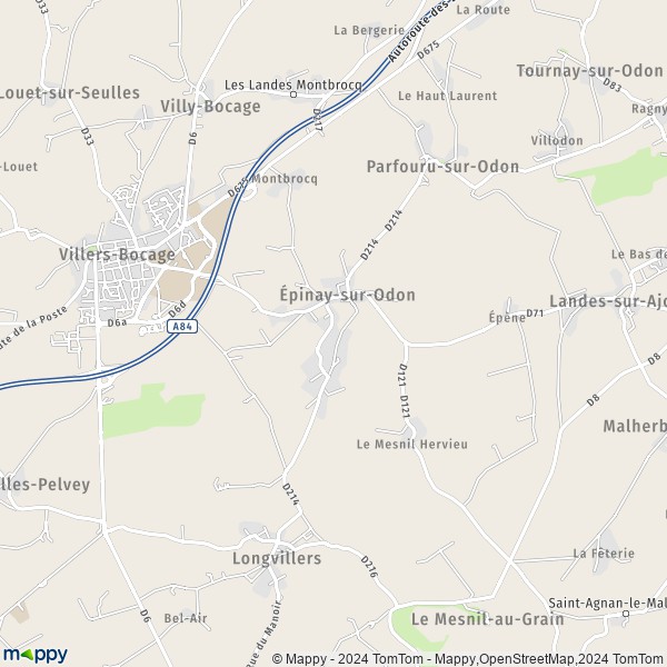 La carte pour la ville de Épinay-sur-Odon 14310