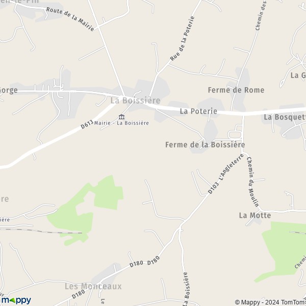 La carte pour la ville de La Boissière 14340