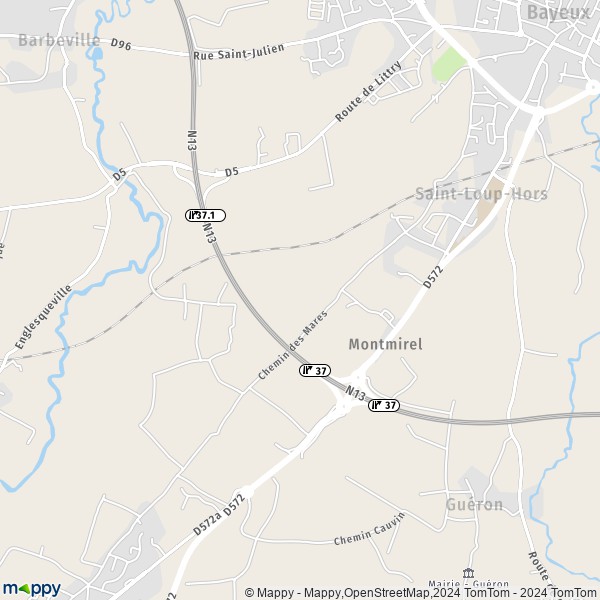 La carte pour la ville de Saint-Loup-Hors 14400