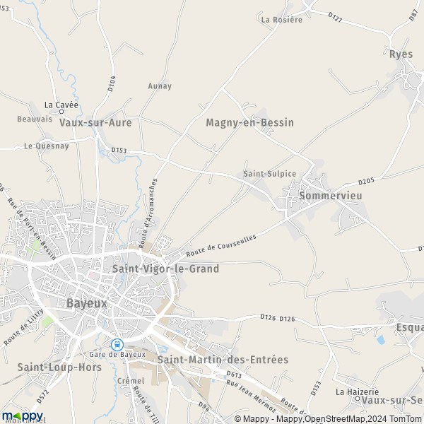 La carte pour la ville de Saint-Vigor-le-Grand 14400