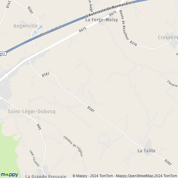 La carte pour la ville de Saint-Léger-Dubosq 14430