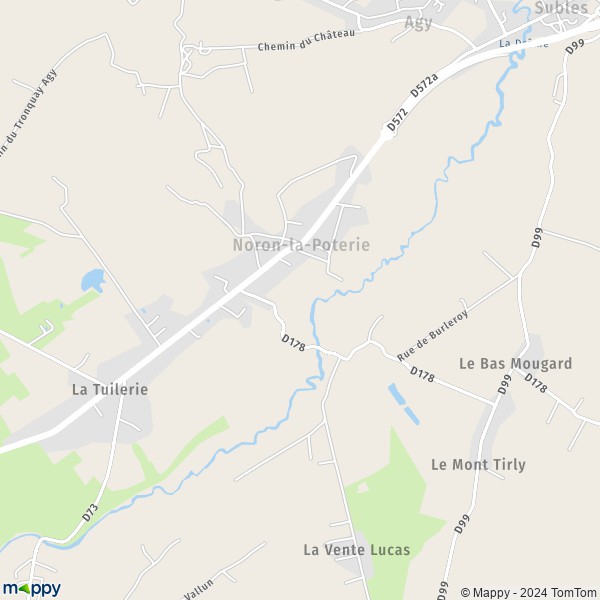 La carte pour la ville de Noron-la-Poterie 14490