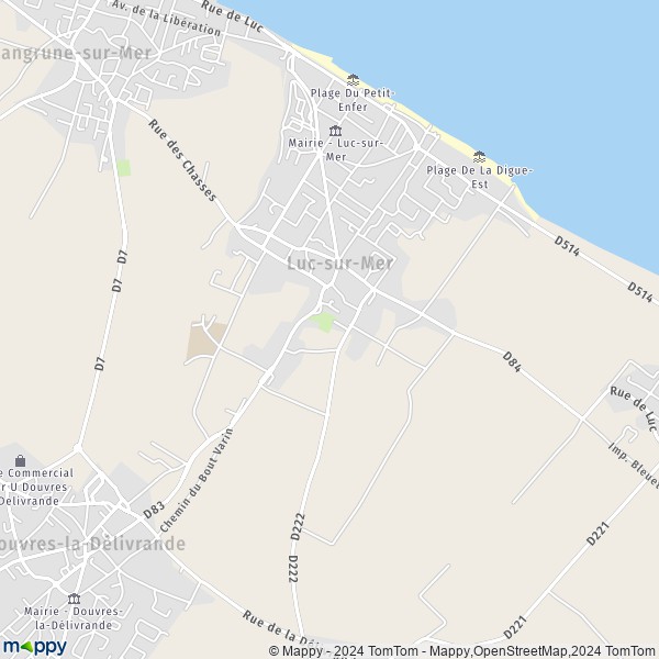 La carte pour la ville de Luc-sur-Mer 14530