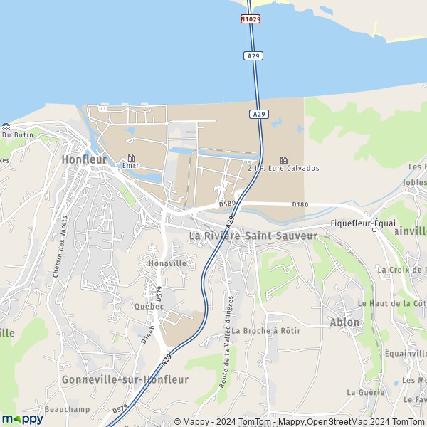 La carte pour la ville de La Rivière-Saint-Sauveur 14600