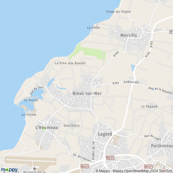 La carte pour la ville de Nieul-sur-Mer 17137