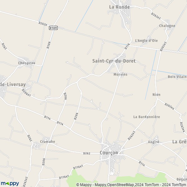 La carte pour la ville de Saint-Cyr-du-Doret 17170