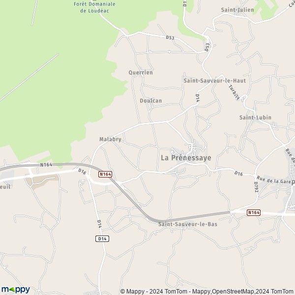 La carte pour la ville de La Prénessaye 22210