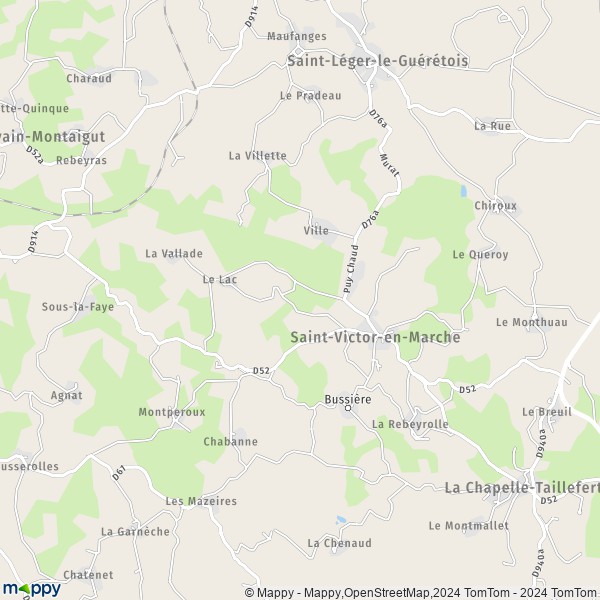 La carte pour la ville de Saint-Victor-en-Marche 23000