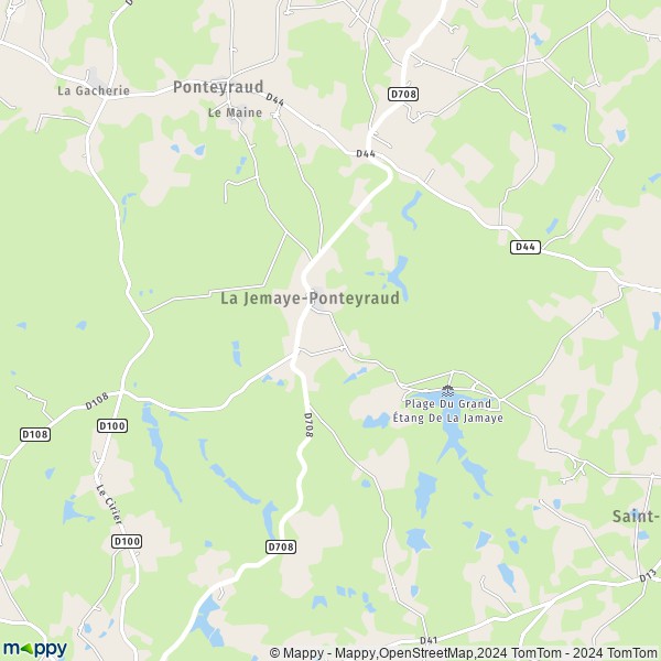 La carte pour la ville de La Jemaye-Ponteyraud 24410