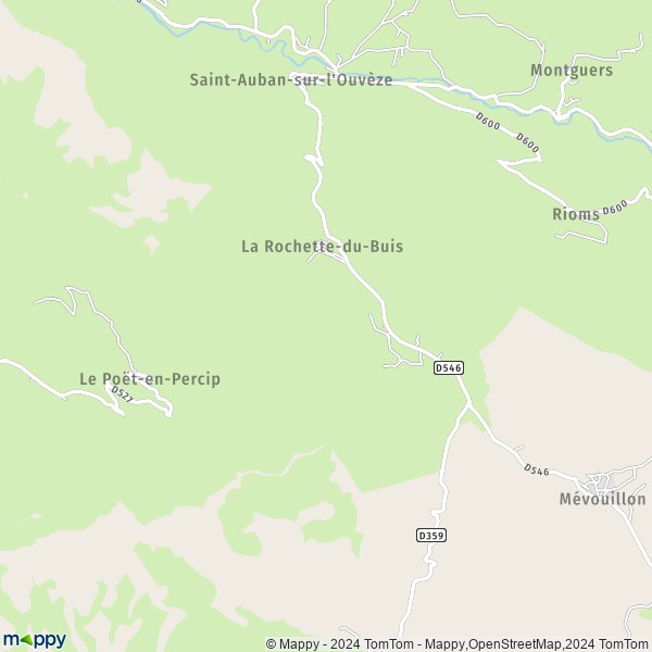 La carte pour la ville de La Rochette-du-Buis 26170