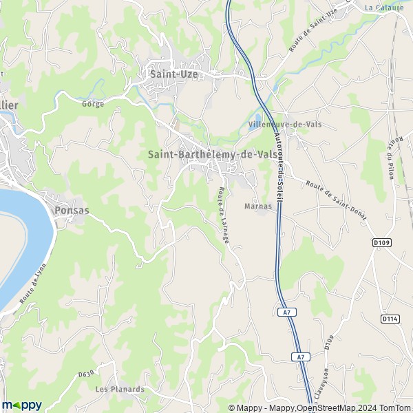 La carte pour la ville de Saint-Barthélemy-de-Vals 26240