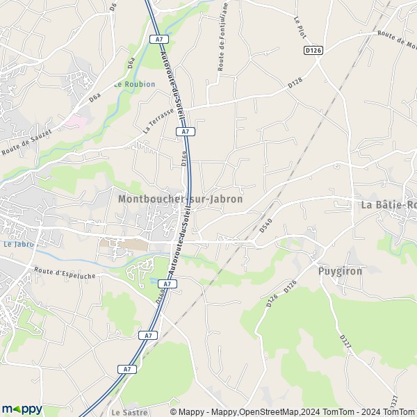 La carte pour la ville de Montboucher-sur-Jabron 26740