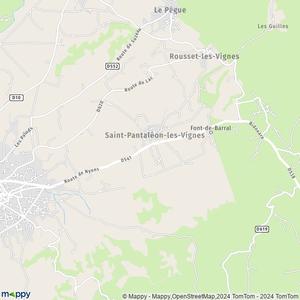 La carte pour la ville de Saint-Pantaléon-les-Vignes 26770