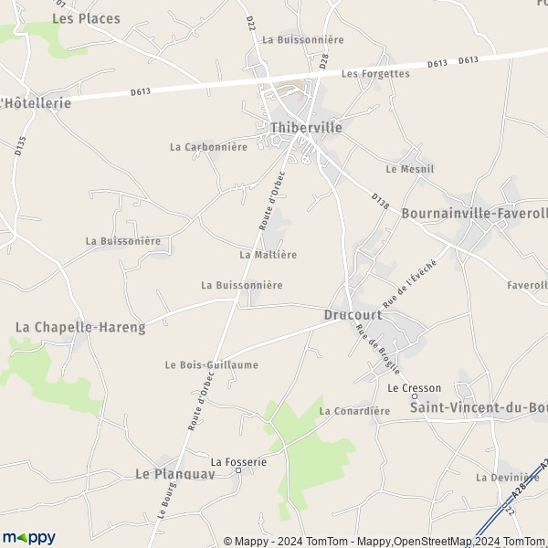 La carte pour la ville de Drucourt 27230