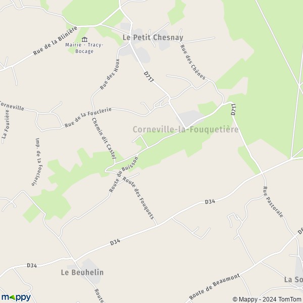 La carte pour la ville de Corneville-la-Fouquetière 27300