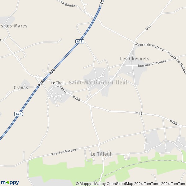 La carte pour la ville de Saint-Martin-du-Tilleul 27300