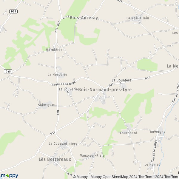 La carte pour la ville de Bois-Normand-près-Lyre 27330