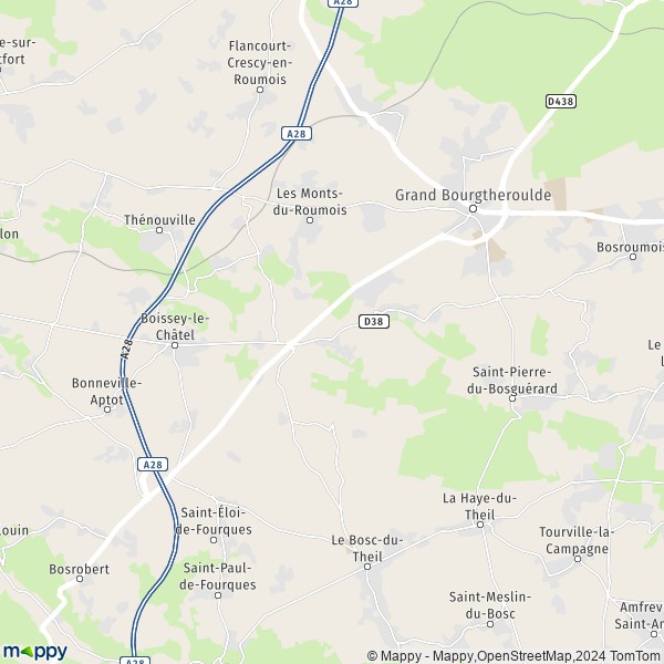 La carte pour la ville de Houlbec-près-le-Gros-Theil, 27370 Les Monts-du-Roumois