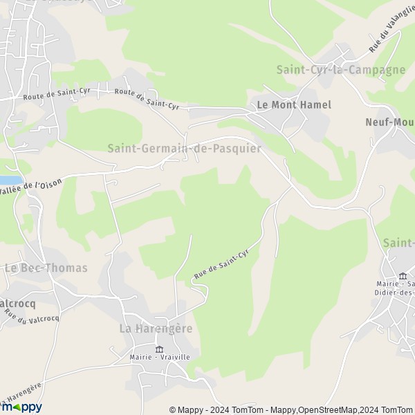 La carte pour la ville de Saint-Germain-de-Pasquier 27370