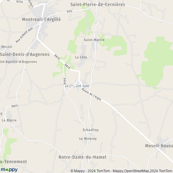 La carte pour la ville de Mélicourt 27390