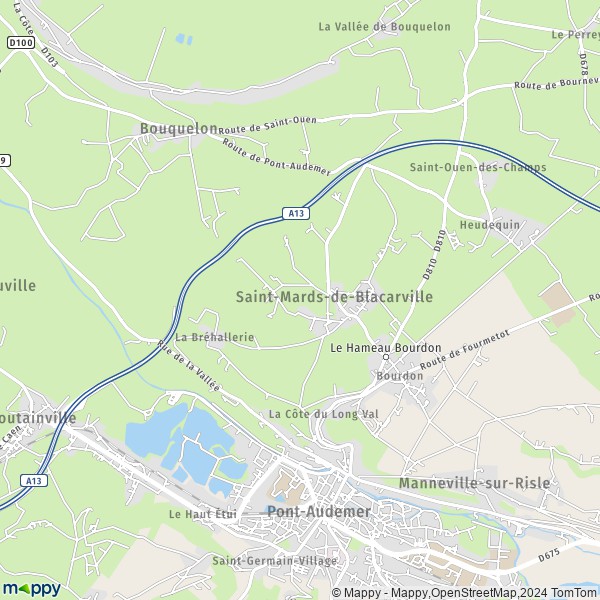 La carte pour la ville de Saint-Mards-de-Blacarville 27500