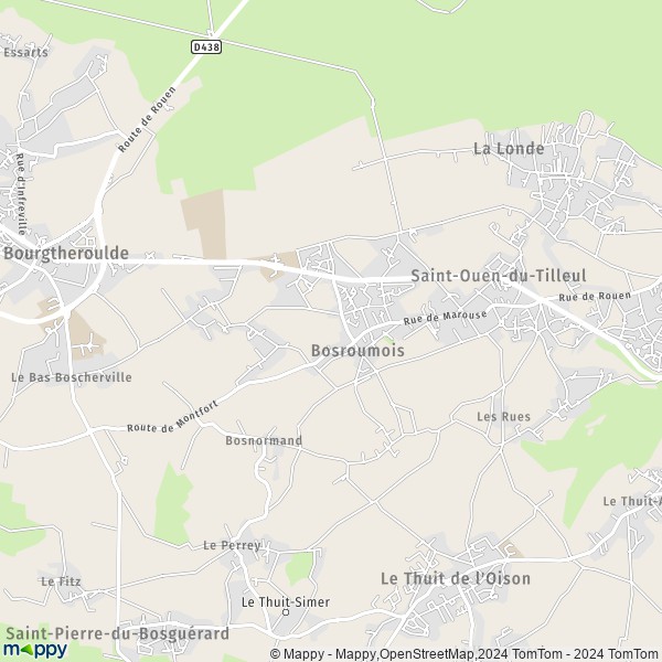 La carte pour la ville de Bosroumois 27670