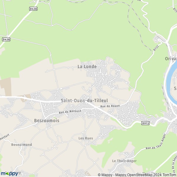 La carte pour la ville de Saint-Ouen-du-Tilleul 27670