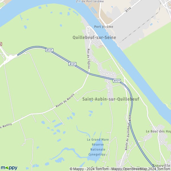 La carte pour la ville de Saint-Aubin-sur-Quillebeuf 27680