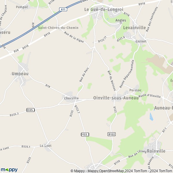 La carte pour la ville de Oinville-sous-Auneau 28700