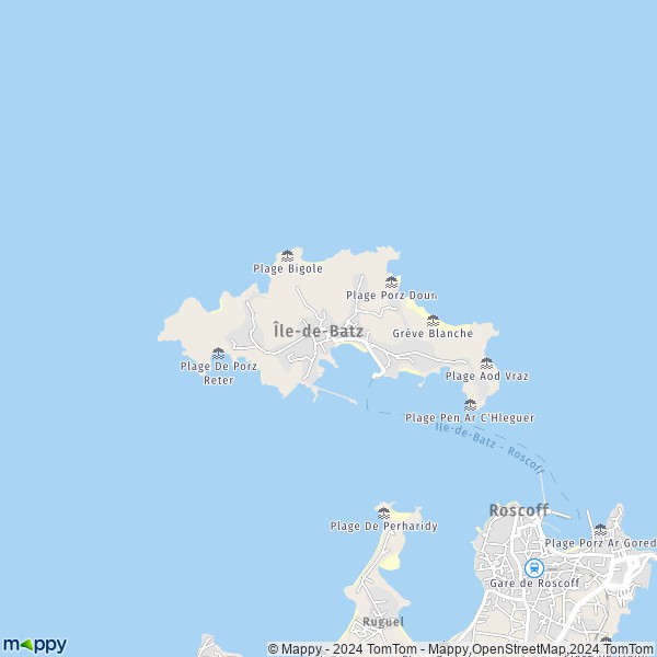 La carte pour la ville de Île-de-Batz 29253