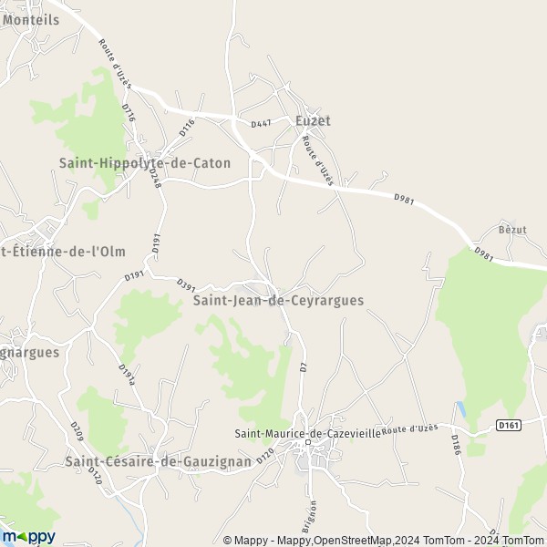 La carte pour la ville de Saint-Jean-de-Ceyrargues 30360