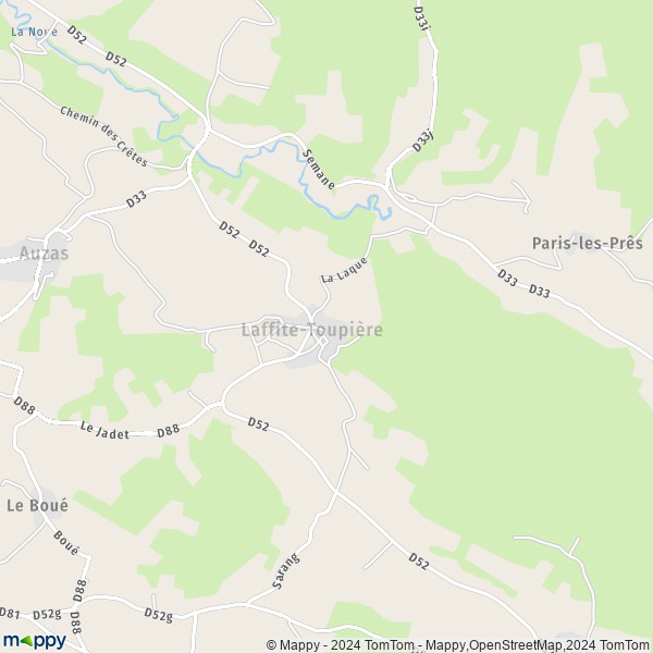 La carte pour la ville de Laffite-Toupière 31360